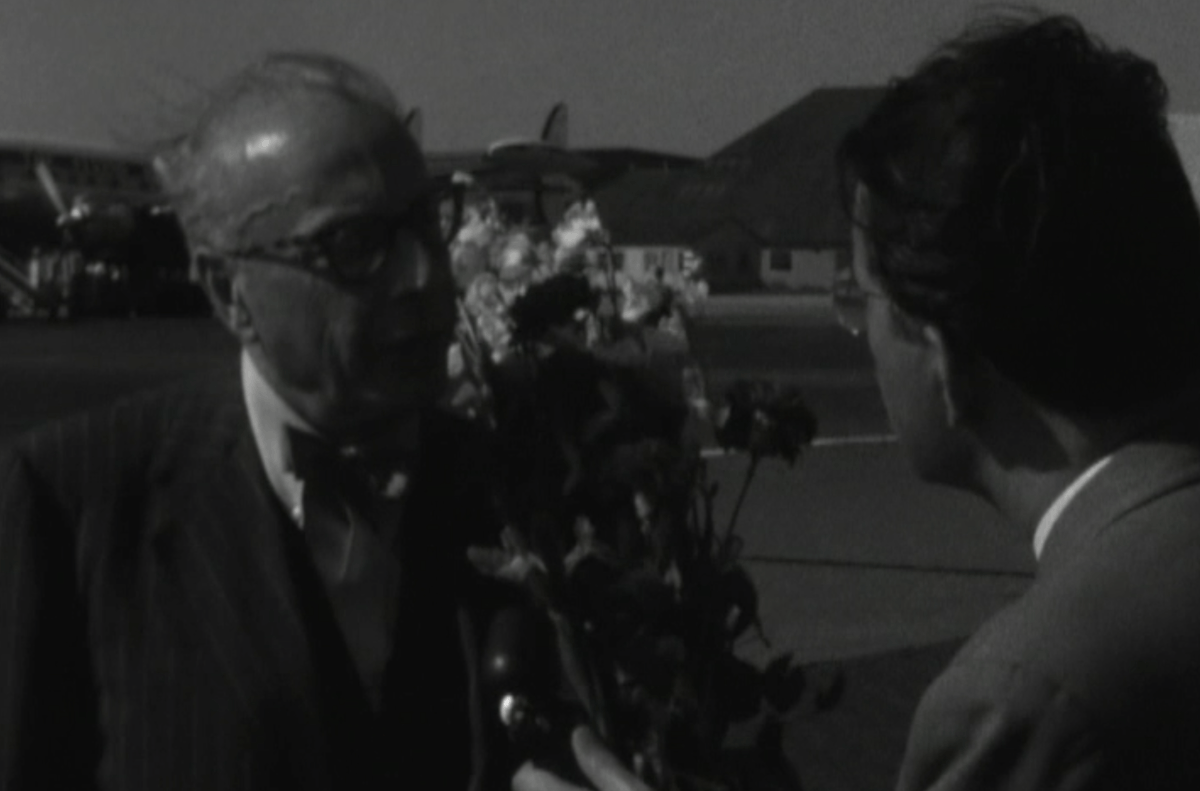 George Szell, aankomst op Schiphol, 1957