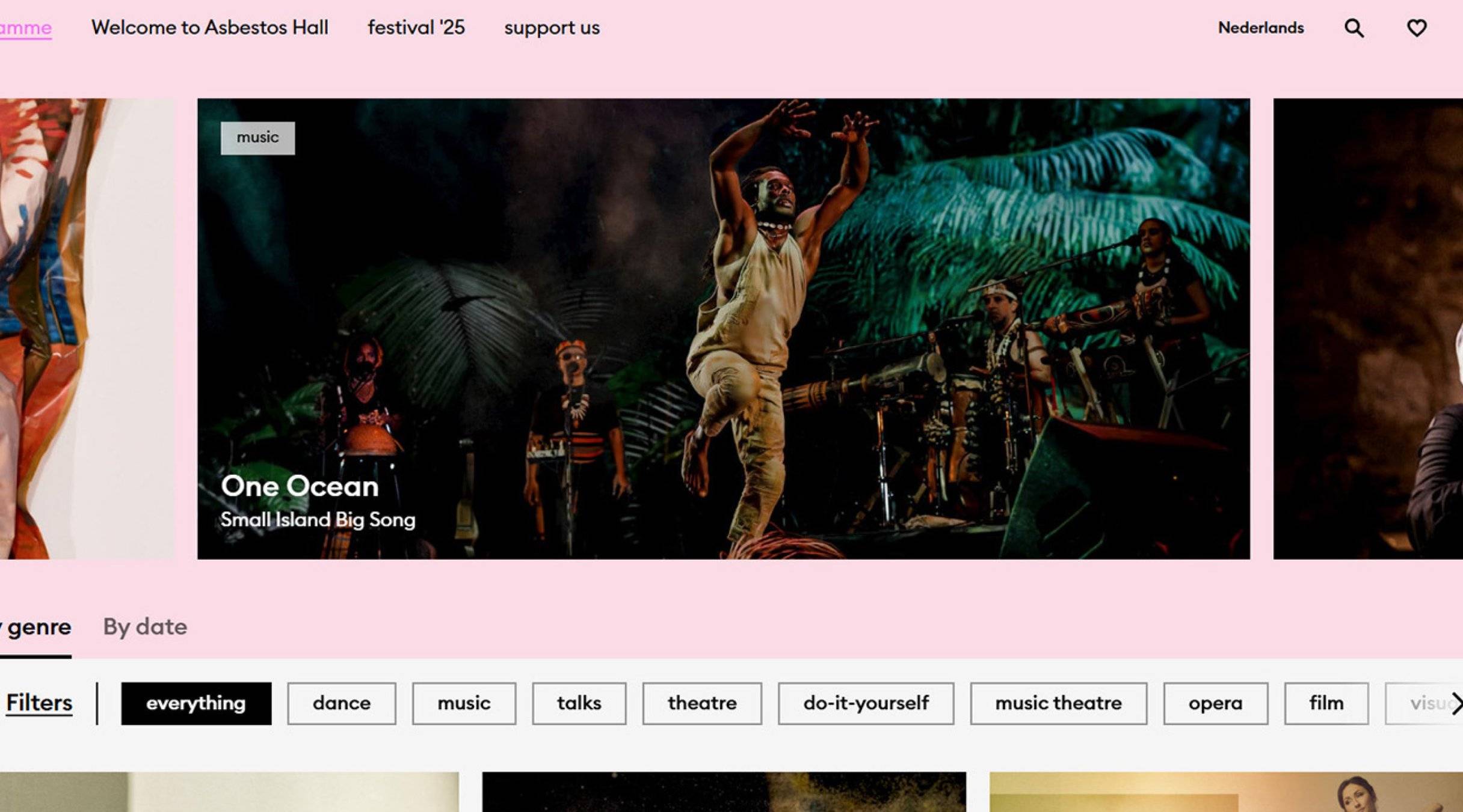Let op: weergave programma op deze website is niet volledig